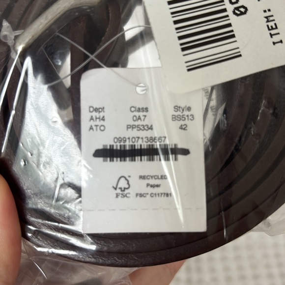 NWT J. Crew Wallace & Barnes Italian leather belt with square brass buckle - Picture 5 of 6